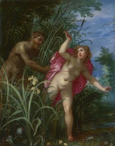 Pan verfolgt die Nymphe Syrinx
