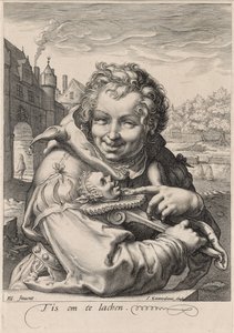 Der Narr (graviert von I. Sauredam, um 1595) von Hendrik (after) Goltzius