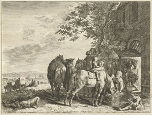 Reisende vor der Schmiede von Hendrik Elandt