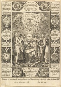 Benedicta tu in Mulieribus, aus Christliche und Profane Allegorien von Hendrik Goltzius