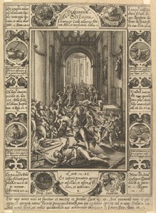Zwietracht in der Kirche Dissidium in Ecclesia, ca. 1578 von Hendrik Goltzius