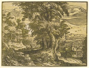 Landschaft mit sitzendem Paar, nach 1595