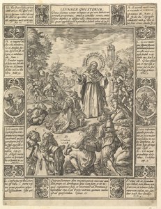 Levamen Onostrorum, aus Allegorien des christlichen Glaubens, aus Christliche und weltliche Allegorien von Hendrik Goltzius