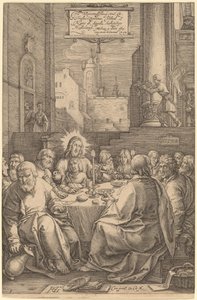 Das letzte Abendmahl von Hendrik Goltzius
