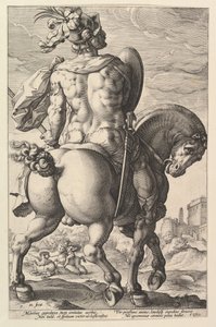 Titus Manlius, aus der Serie Die römischen Helden, 1586 von Hendrik Goltzius