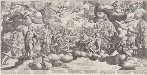 Die Hochzeit von Amor und Psyche von Hendrik Goltzius after Bartholomaeus Spranger