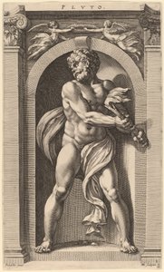Pluto von Hendrik Goltzius after Polidoro da Caravaggio