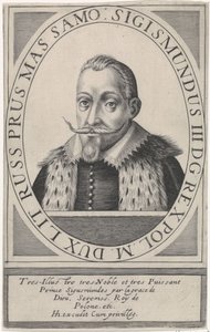 Porträt von Sigismund III. Vasa, König von Polen 1566-1632, 1608 von Hendrik Hondius the Elder