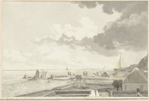 Das überflutete Ooijpolder mit Persingen in der Ferne, 1809