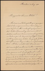 Brief an August Allebé von Hendrik Jacobus Scholten