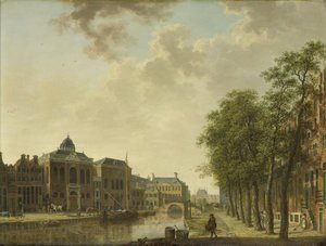 Ansicht des Houtmarkts, Amsterdam von Hendrik Keun (attributed to)