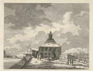 Versacktes Muiderpoort, gesehen von der Schanze, 1769