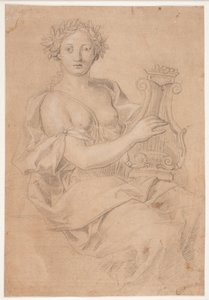 Lyra spielende Muse (Erato?) von Hendrik Krock