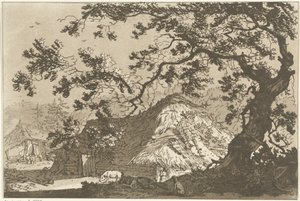 Landschaft mit zwei Bauernhöfen