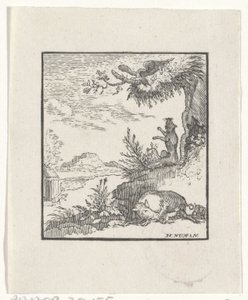 Darstellung einer Geschichte aus den Fabeln des Äsop von Hendrik Numan