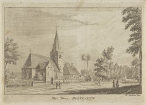 Ansicht von Hoevelaken (Titel auf Objekt: Het Dorp Hoeflaken)