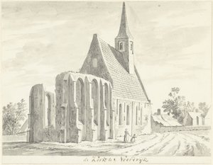 Ansicht der Weißen Kirche in Noordwijkerhout