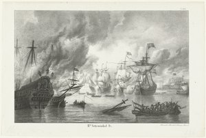Der Zug nach Chatham, 1667 von Hendrik Vettewinkel