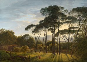 Italienische Landschaft mit Schirmpinien