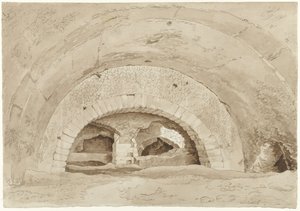 Sogenannte Ställe des Maecenas in Tivoli Gewölbe einer römischen Ruine von Hendrik Voogd