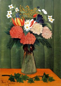 Blumenstrau mit Efeuzweig von Henri Rousseau: Kunstdruck
