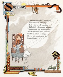 Illustration für "Alphabet der guten Beispiele", ca. 1890 (Gravur)