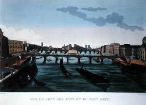 Die Pont des Arts und die Pont Neuf, ca. 1815-20 von Henri (after) Courvoisier Voisin