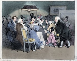 Les visites - in Esquisses parisiennes von Henri Monnier, ed. Delpech, Paris