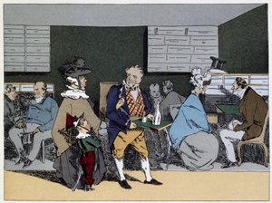 Ein Uhr: Besuche, Mittagessen, Einladungen zum Abendessen - in „Administrative mores“ von Henri Monnier von Henri Bonaventure Monnier