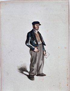 Der Kommissionär (Postbote) von Henri Monnier, um 1850 von Henri Bonaventure Monnier