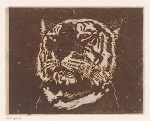 Tiger von Henri Charles Guérard (signed by artist)