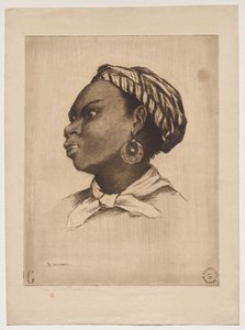 Eine afrikanische Frau, nach Eva Gonzalès von Henri Charles Guérard