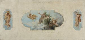 Skizze für das Rathaus von Asnières: Allegorie der Künste (Decke des Festsaals)