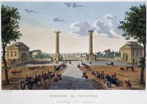 Die Barriere de Vincennes - in „Vues de Paris“ von Henri Courvoisier Voisin
