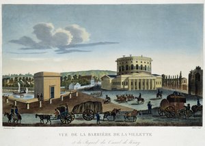 Die Barriere de la Villette, ca. 1820 - in „Vues de Paris“ von Courvoisier von Henri Courvoisier Voisin