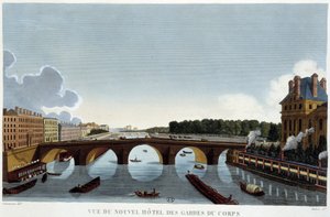 Königsbrücke und neues Hotel der Leibwächter - Paris von Courvoisier