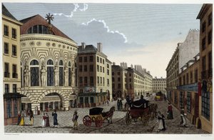 Theater der Opéra Comique, ca. 1820 in "Vues de Paris" von Courvoisier 1827