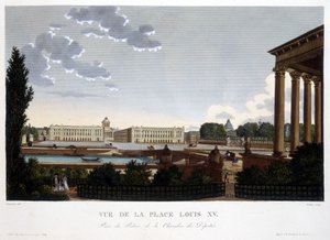 Ansicht des Place Louis XV - Paris von Courvoisier von Henri Courvoisier Voisin