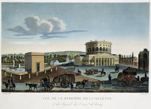 Ansicht der Barriere de la Vilette - in „View of Paris, ca. 1810: Les Barriers de Paris“ von Courvoisier von Henri Courvoisier Voisin