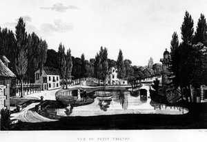 Ansicht des Peer Trianon in Versailles - Zeichnung von Courvoisier von Henri Courvoisier Voisin