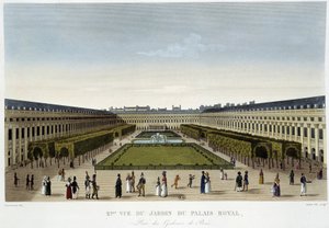 Ansicht des Gartens des Königspalastes - in „Views of Paris“ von Courvoisier von Henri Courvoisier Voisin