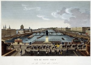 Ansicht der neuen Brücke - in „Vues de Paris“ von Courvoisier