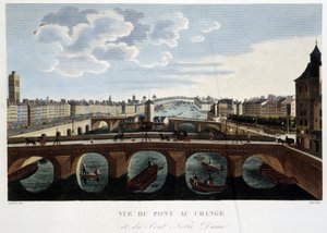 Vue du pont au change - in „Vues de Paris“ von Courvoisier