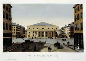 Ansicht des Odeon-Theaters - in „Vues de Paris“ von Courvoisier von Henri Courvoisier Voisin