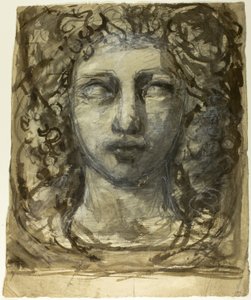 Studie eines weiblichen Kopfes (recto); Klassischer männlicher Kopf (verso)