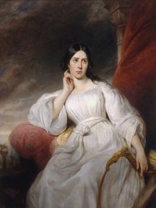 Porträt der Opernsängerin Maria Malibran-Garcia 1808-1836, als Desdemona, 1830 von Henri Decaisne