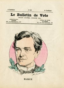 Ballot 2. Serie, Satirisch in Farben: Margue Leon - Illustration von Henri Demare (1846-1888) von Henri Demare
