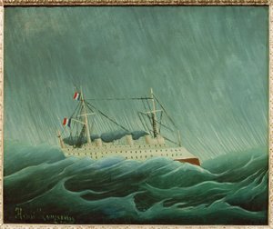 Das Schiff im Sturm von Henri Emilien Rousseau