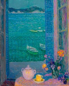 Blumenstrauß am Fenster, Villefranche-sur-Mer