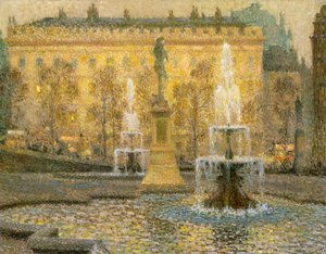 Trafalgar Square, London von Henri Eugene Augustin Le Sidaner